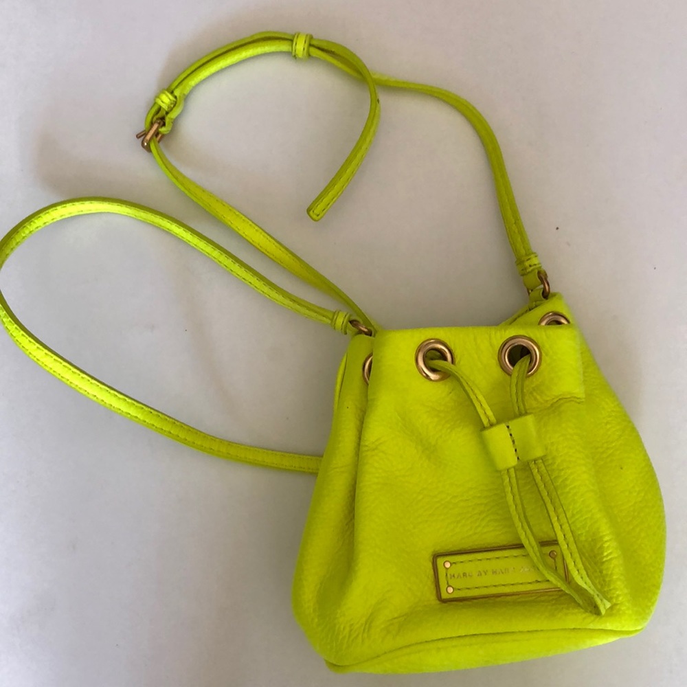 neon yellow Marc by Marc Jacobs crossbody bag